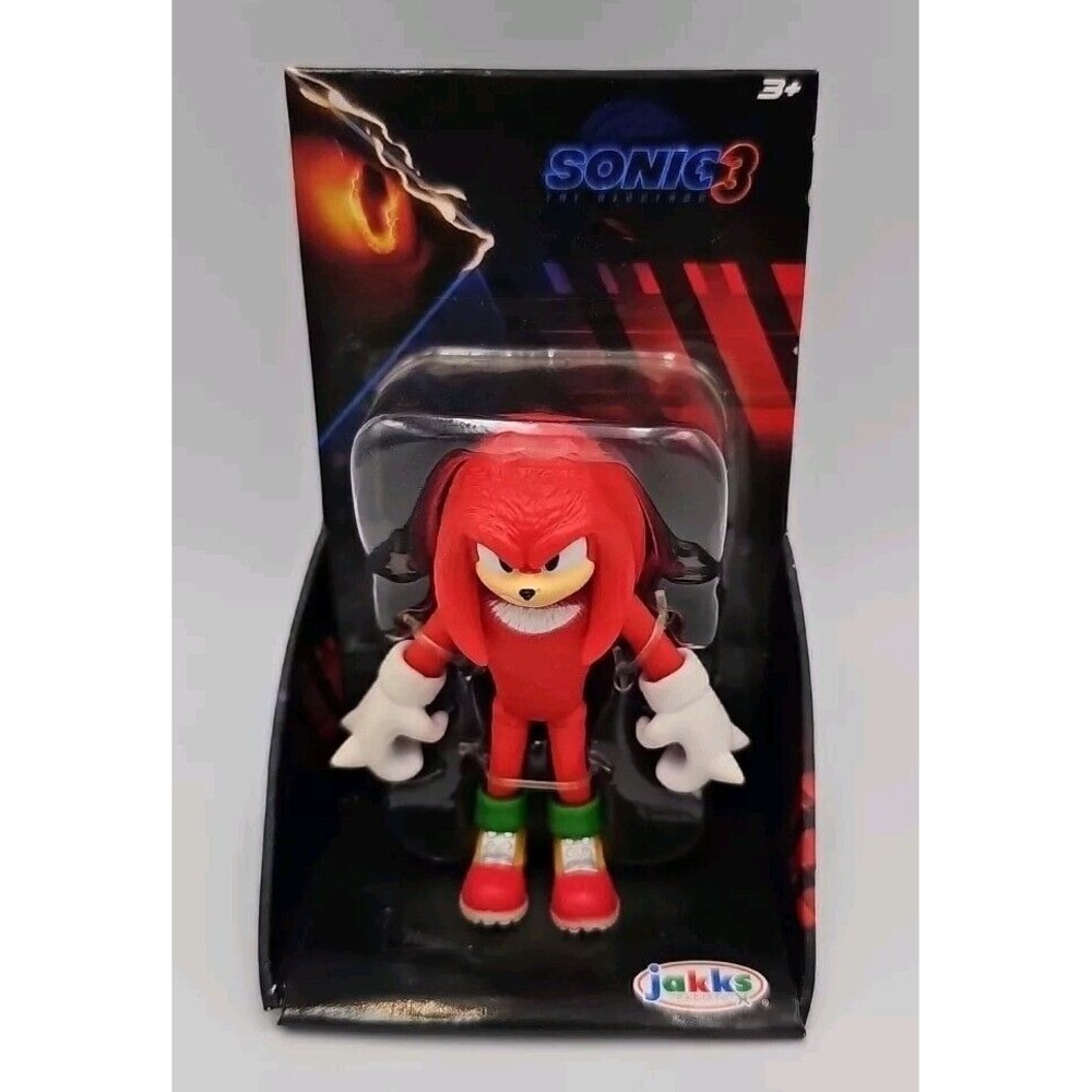 Knuckles 2.5" Mini Action Figure Toy, Sonic The Hedgehog 3 Movie, Jakks Pacific